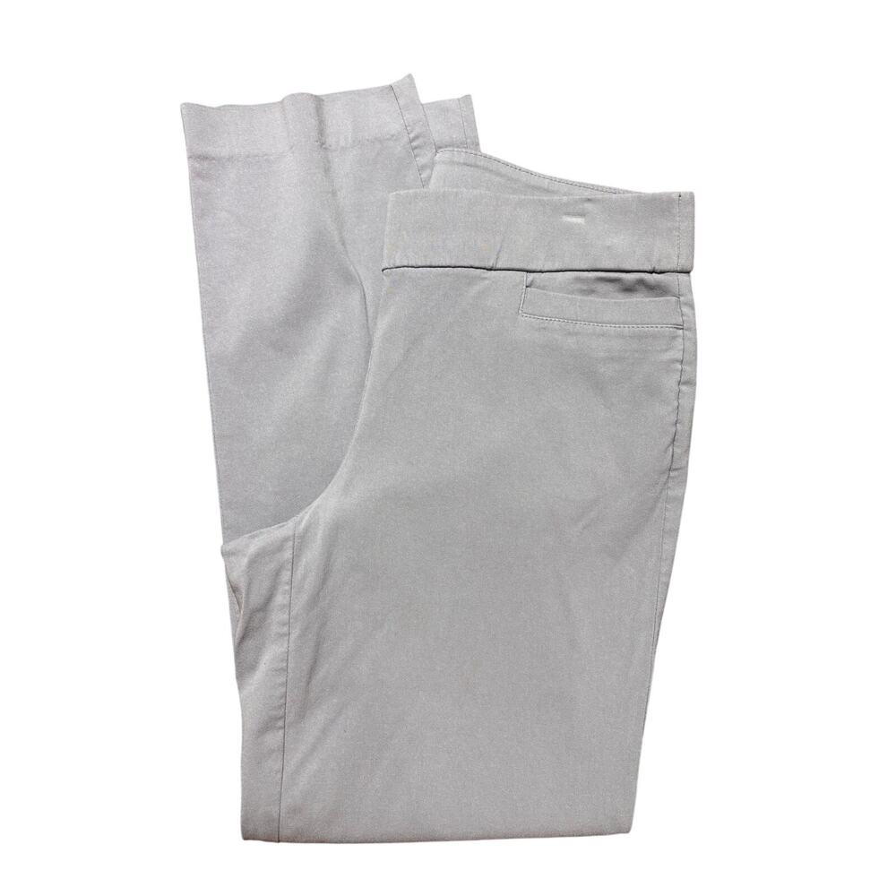 Briggs Womens Petite 8 Grey Pull On Straight Dress Pants
